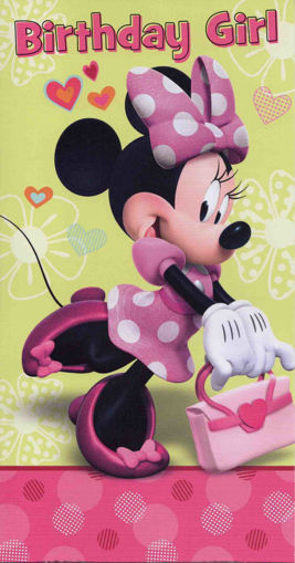 Picture of BIRTHDAY GIRL CARD MINNIE